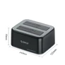 Kép 3/4 - Orico HDD/SSD Dokkoló - 6829C3-C-EU-BK (2x 2,5"/3,5" HDD/SSD -> USB-A, Offline klón funkció, Max.: 36TB, fekete)