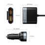Kép 2/2 - ORICO autós töltő - CC-98AC-BK-BP (Szivargyújtós, hoszabbítóval, 2xUSB-A+2xUSB-C, fekete)