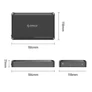 Kép 2/2 - Orico Külső HDD/SSD Ház 2.5"/3,5" - DDW35-C3-EU-BK (USB-C to USB-A/C, Max.: 18TB, fekete)