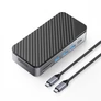 Kép 1/2 - Orico Notebook Dokkoló - M2P11-BK (Bemenet: USB-C, Kimenet: HDMI/DP/USB-A+C/RJ45/M.2/PD100W, sötétszürke)
