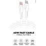 Kép 6/6 - S-Link kábel - SW-C135 (3A, 60W, Gyorstöltés, Type-C to Type-C, adat+töltőkábel, 2m, fehér)