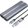 Kép 1/9 - Orico Külső M.2 ház - ACOM2-U4-GY (USB-C 4-> M.2 NVMe, Max.: 8TB, 40 Gbps, szürke)