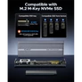 Kép 6/9 - Orico Külső M.2 ház - ACOM2-U4-GY (USB-C 4-> M.2 NVMe, Max.: 8TB, 40 Gbps, szürke)
