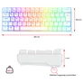 Kép 9/10 - Spirit of Gamer Billentyűzet Mechanikus - XPERT K200 White  (TKL, SOG red, RGB LED,USB, anti-ghosting, fehér, magyar)