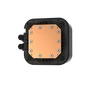 Kép 2/6 - DeepCool CPU Water Cooler - LQ240 (max 21dB; max. 122,39 m3/h; 2x12cm, LED kijelző, fekete)