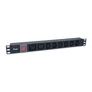 Kép 1/8 - Equip Hálózati Elosztó - 333316 (C20, 6x C13 + 2x C19 , Rack 1U, 1,8m kábel, fekete)