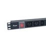 Kép 3/8 - Equip Hálózati Elosztó - 333316 (C20, 6x C13 + 2x C19 , Rack 1U, 1,8m kábel, fekete)