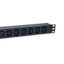Kép 4/8 - Equip Hálózati Elosztó - 333316 (C20, 6x C13 + 2x C19 , Rack 1U, 1,8m kábel, fekete)