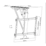 Kép 8/9 - Equip TV Mennyezeti konzol - 650329 (32"-70", motoros, dönthető, Max.: 35kg, fekete)