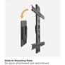 Kép 3/9 - Equip TV Fali konzol - 650331 (37"-80", Max.: 35kg, álló vagy fekvő tájolás, fekete)