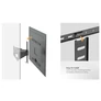 Kép 5/10 - Equip TV Fali konzol - 650344 (43"-90", Max.: 50kg, dönthető, forgatható, fekete)