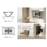 Kép 9/10 - Equip TV Fali konzol - 650344 (43"-90", Max.: 50kg, dönthető, forgatható, fekete)