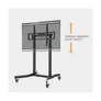 Kép 4/10 - Equip TV állvány - 650631 (55"-100" álló, dönthető, állítható magasság, gurulós, motoros, Max.:120kg, fekete)
