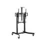Kép 1/10 - Equip TV állvány - 650633 (55"-100" álló, dönthető, állítható magasság, gurulós, motoros, Max.:120kg, fekete)