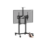 Kép 3/10 - Equip TV állvány - 650633 (55"-100" álló, dönthető, állítható magasság, gurulós, motoros, Max.:120kg, fekete)