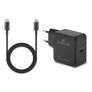 Kép 1/6 - Bluestork Hálózati töltő - PW-BS-65-GAN-C (USB-C, 65W, 1,8m kábel, gyorstöltés, fekete)