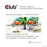 Kép 5/8 - Club 3D Notebook Dokkoló - CSV-1460 (4K60HZ DUAL DISPLAY, 3.1 USB-A to 2x DP, 6x USB3.2, RJ45, 3.5 Jack Audio + Mic)