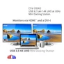 Kép 5/10 - Club 3D Notebook Dokkoló - CSV-3104D (4K UHD, 3.0 USB-A to HDMI, DVI-I, 4xUSB-A, RJ45, 3.5 Jack Audio + Mic)