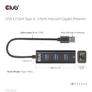 Kép 4/10 - Club 3D USB Hub - CSV-1430A (3.2 USB-A to 3xUSB-A, RJ45)