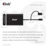 Kép 3/8 - Club 3D Video Splitter - CSV-1475 (4K60HZ, 3.2 USB-C (USB-A Adapterrel) to 2xHDMI, Displaylink)