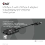 Kép 2/8 - Club 3D Video Splitter - CSV-1478 (4K60HZ, 3.2 USB-C (USB-A adapterrel) to 2xDisplayPort)