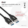 Kép 3/9 - Club 3D kábel - CAC-1409 (USB-A Gen2, M/M, 10Gbps, 3A, 15W, 5V/3A, 0.5m)