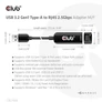 Kép 3/9 - Club 3D Átalakító - CAC-1420 (3.2 USB-A to RJ45, 2.5Gb, M/F)