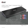 Kép 6/10 - Club 3D Notebook Dokkoló - CSV-1562 (60W, 3.2 USB-C to 3xHDMI, 2x DP, 6x 3.2 USB-A, RJ45. 3,5 Jack)