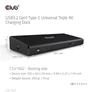 Kép 10/10 - Club 3D Notebook Dokkoló - CSV-1562 (60W, 3.2 USB-C to 3xHDMI, 2x DP, 6x 3.2 USB-A, RJ45. 3,5 Jack)