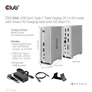 Kép 9/10 - Club 3D Notebook Dokkoló - CSV-1568 (120W, Gen 2 USB-C to 4x USB-A, USB-C Gen 2, 2xHDMI, DP, VGA, RJ45, DC)