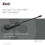 Kép 2/8 - Club 3D USB Hub - CSV-1554 (3.2 USB-C to 3xHDMI, 4k60Hz)