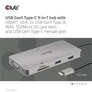 Kép 8/10 - Club 3D USB Hub - CSV-1594 (3.1 USB-C Gen 1 to HDMI, 2xUSB-A Gen 1, USB-C Gen 1, VGA, SD, Micro SD 3.0, RJ45, 3,5 Jack)