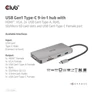 Kép 9/10 - Club 3D USB Hub - CSV-1594 (3.1 USB-C Gen 1 to HDMI, 2xUSB-A Gen 1, USB-C Gen 1, VGA, SD, Micro SD 3.0, RJ45, 3,5 Jack)