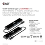 Kép 3/10 - Club 3D USB Hub - CSV-1599 (USB-C 4 to HDMI, 2xUSB-A (10G), RJ45 (2,5G), USB-C 100W PD 3.0, USB-C 10Gbps, 8k60Hz)