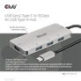 Kép 6/10 - Club 3D USB Hub - CSV-1547 (USB-C Gen 2 to 4xUSB-A 10 Gbps)