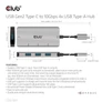 Kép 8/10 - Club 3D USB Hub - CSV-1547 (USB-C Gen 2 to 4xUSB-A 10 Gbps)