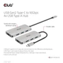 Kép 10/10 - Club 3D USB Hub - CSV-1547 (USB-C Gen 2 to 4xUSB-A 10 Gbps)