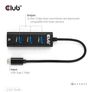 Kép 4/8 - Club 3D USB Hub - CSV-1549 (3.2 USB-C Gen 1 to 3xUSB-A, RJ45,1Gbps)