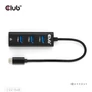 Kép 5/8 - Club 3D USB Hub - CSV-1549 (3.2 USB-C Gen 1 to 3xUSB-A, RJ45,1Gbps)