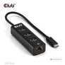 Kép 7/8 - Club 3D USB Hub - CSV-1549 (3.2 USB-C Gen 1 to 3xUSB-A, RJ45,1Gbps)