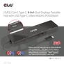 Kép 8/10 - Club 3D USB Hub - CSV-1584 (3.2 USB-C Gen 2 to USB-C, 2xUSB-A, USB-C 100W PD, HDMI, RJ45, 8K60hz)