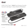 Kép 9/10 - Club 3D USB Hub - CSV-1584 (3.2 USB-C Gen 2 to USB-C, 2xUSB-A, USB-C 100W PD, HDMI, RJ45, 8K60hz)