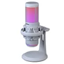 Kép 4/8 - Rampage Mikrofon - BEMOL (USB, PC/MAC/Android, zajelnyomó, állvány, fehér, 2m kábel, RGB)