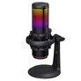 Kép 4/8 - Rampage Mikrofon - BEMOL (USB, PC/MAC/Android, zajelnyomó, állvány, fekete, 2m kábel, RGB)