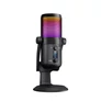 Kép 1/7 - Rampage Mikrofon - DIYEZ (USB, PC/MAC/Android, zajelnyomó, állvány, fekete, 2m kábel, RGB)