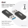 Kép 2/7 - Club 3D Átalakító - CAC-1525 (3.2 USB-A Gen 1 to 3.2 USB-C Gen 1, Bidirectional)