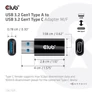 Kép 3/7 - Club 3D Átalakító - CAC-1525 (3.2 USB-A Gen 1 to 3.2 USB-C Gen 1, Bidirectional)