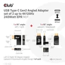 Kép 4/10 - Club 3D Átalakító - CAC-1528 (USB-C Gen 2 to USB-C Gen 2, 90 fokos adapter, 10Gbps, 4k120Hz)