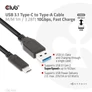 Kép 3/9 - Club 3D Kábel - CAC-1523 (3.1 USB-C Gen 2 to 3.1 USB-A Gen 2, 10Gbps, 60W PD2.0, 1m, Bidirectional, 4K60Hz)