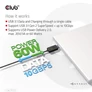 Kép 5/9 - Club 3D Kábel - CAC-1523 (3.1 USB-C Gen 2 to 3.1 USB-A Gen 2, 10Gbps, 60W PD2.0, 1m, Bidirectional, 4K60Hz)